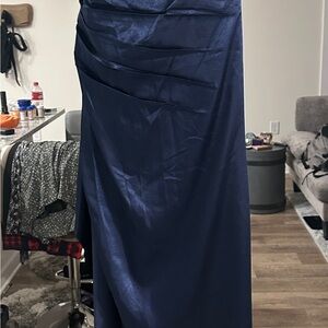 Chic Navy Blue Maxi Dress